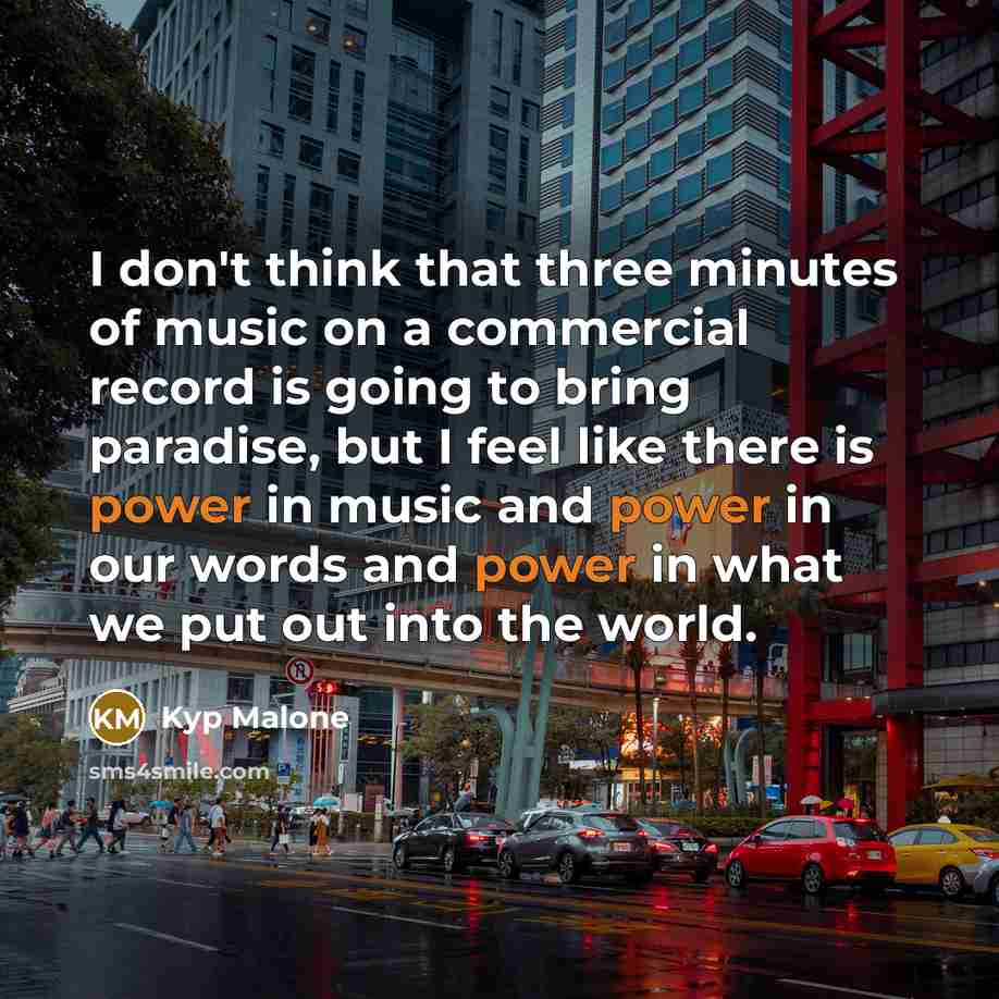 “I don't think that three minutes of music on a…” quote by Kyp Malone