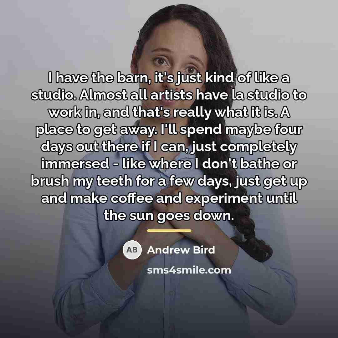 “I have the barn, it's just kind of like a…” quote by Andrew Bird