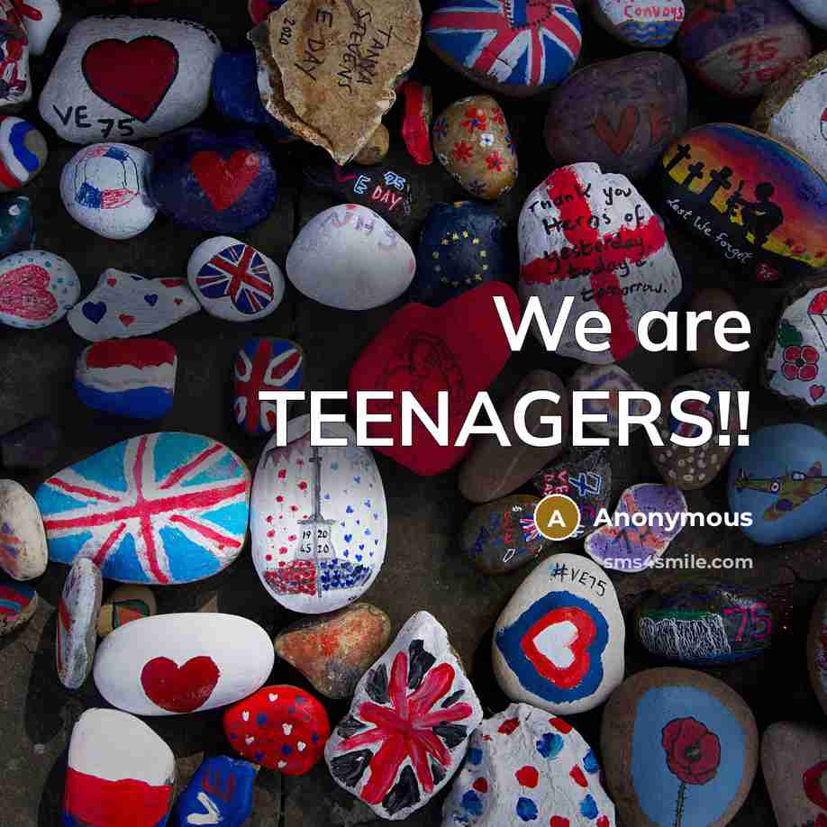 “We are TEENAGERS!!…” quote by Anonymous