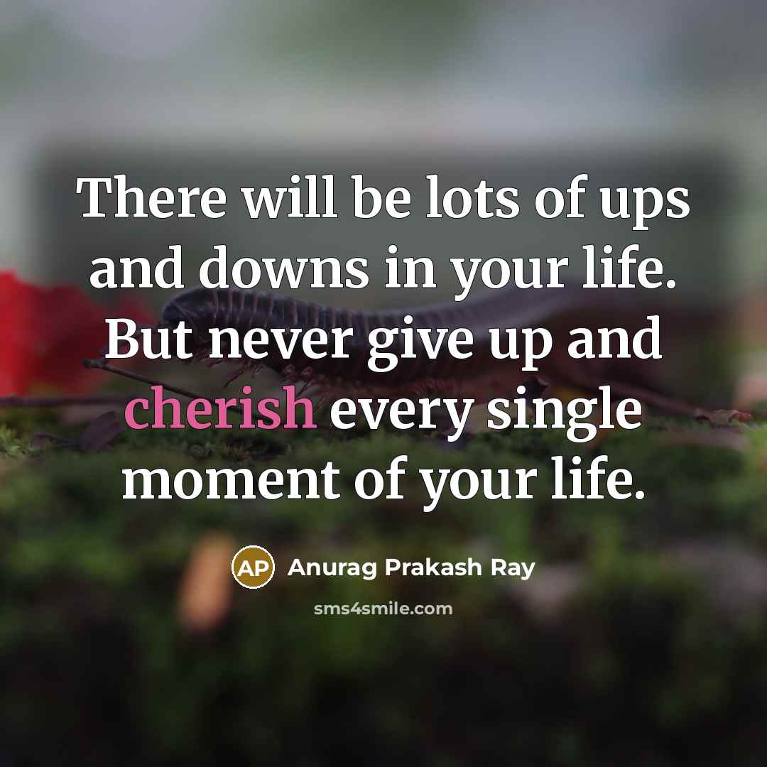 “There will be lots of ups and downs in your…” quote by Anurag Prakash Ray
