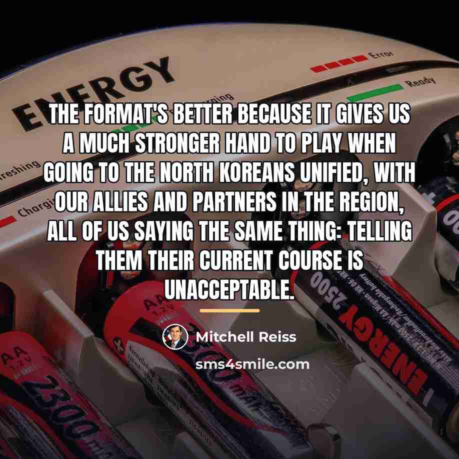 “The format's better because it gives us a much stronger…” quote by Mitchell Reiss
