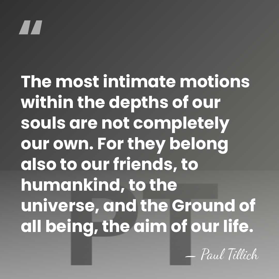 The most intimate motions within the depths of our souls are not&hellip; - Paul Tillich
