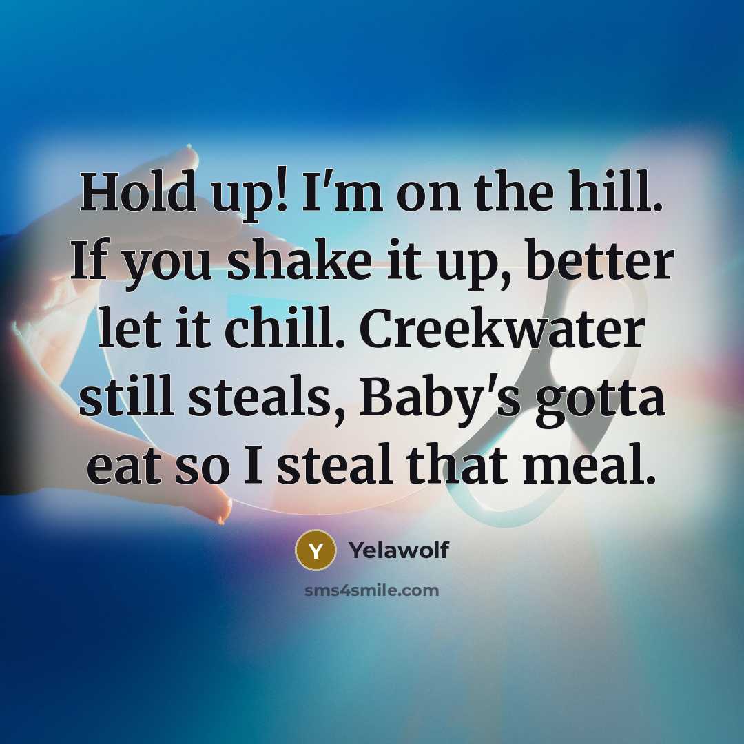 “Hold up! I'm on the hill. If you shake it…” quote by Yelawolf