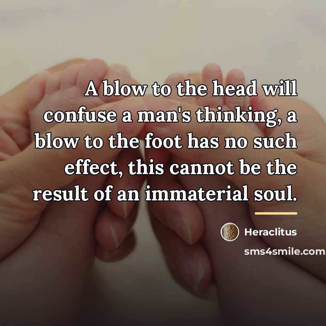 “A blow to the head will confuse a man's thinking,…” quote by Heraclitus