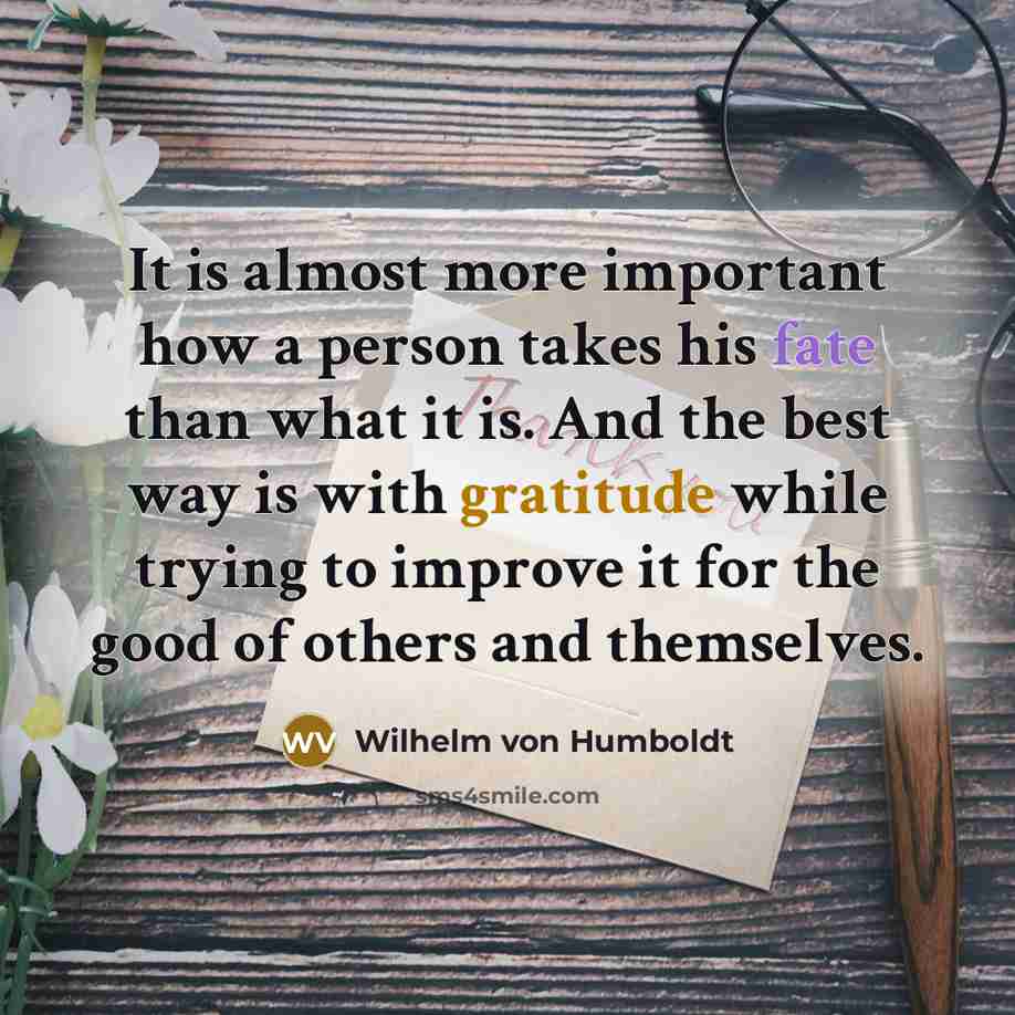 “It is almost more important how a person takes his…” quote by Wilhelm von Humboldt