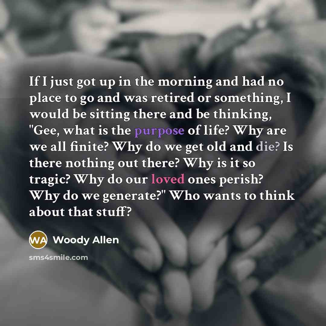 “If I just got up in the morning and had…” quote by Woody Allen