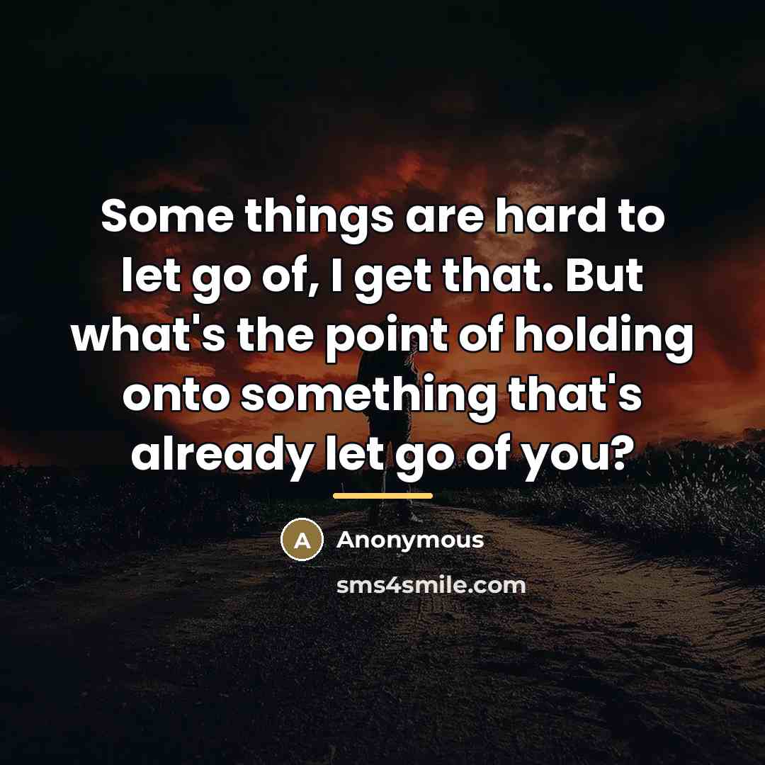 “Some things are hard to let go of, I get…” quote by Anonymous