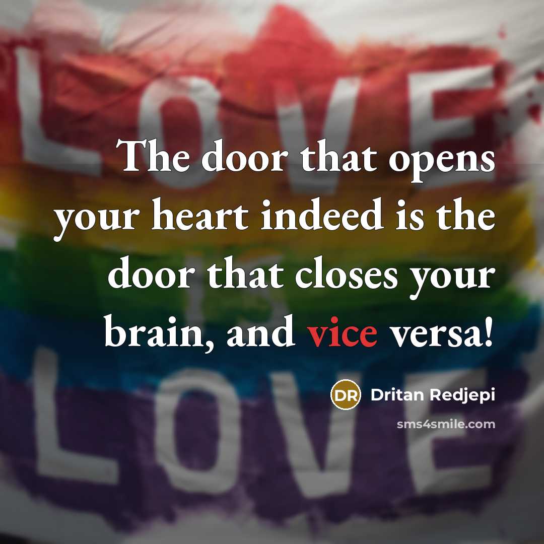 “The door that opens your heart indeed is the door…” quote by Dritan Redjepi