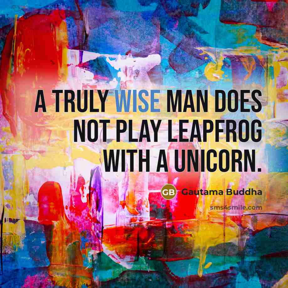 “A truly wise man does not play leapfrog with a…” quote by Gautama Buddha