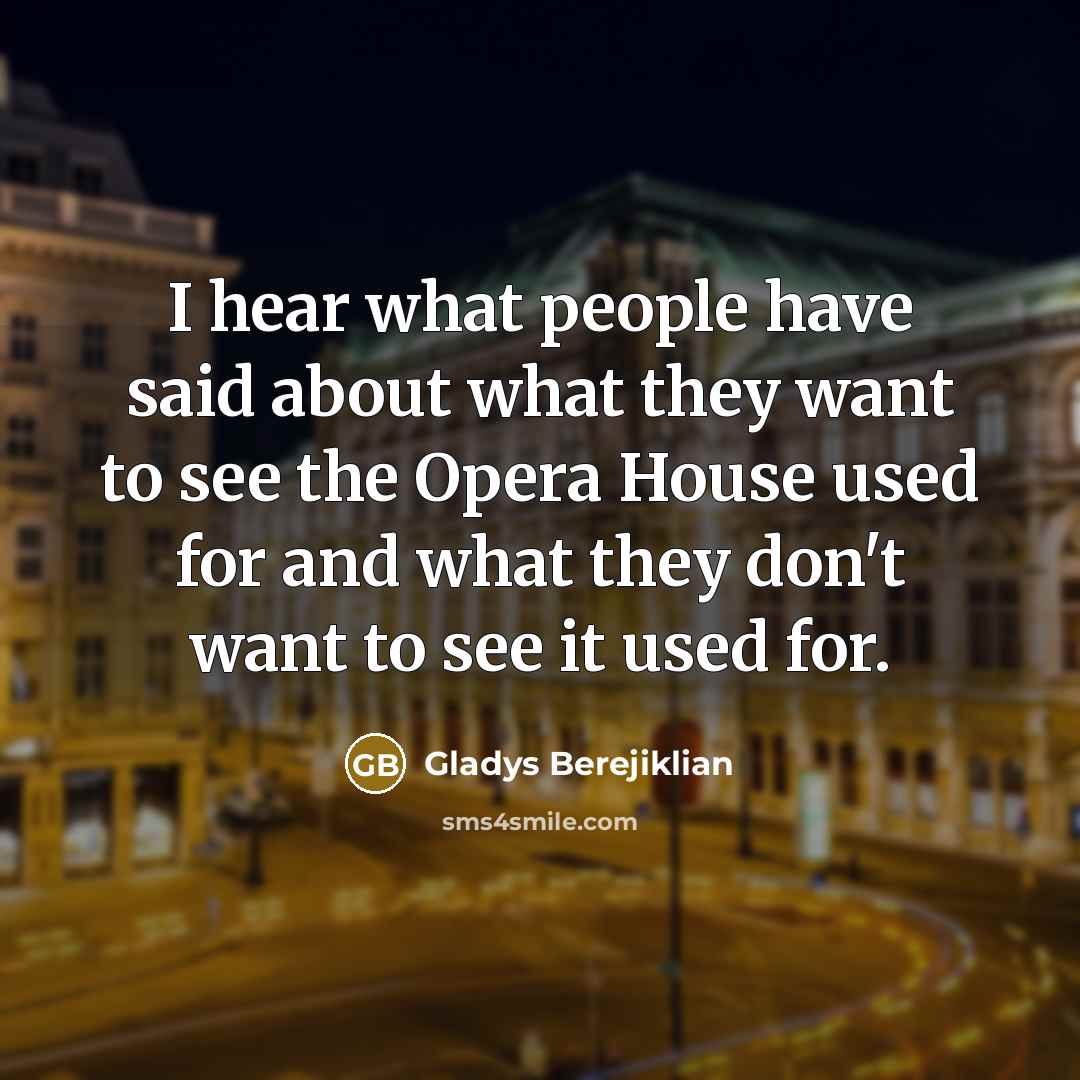“I hear what people have said about what they want…” quote by Gladys Berejiklian