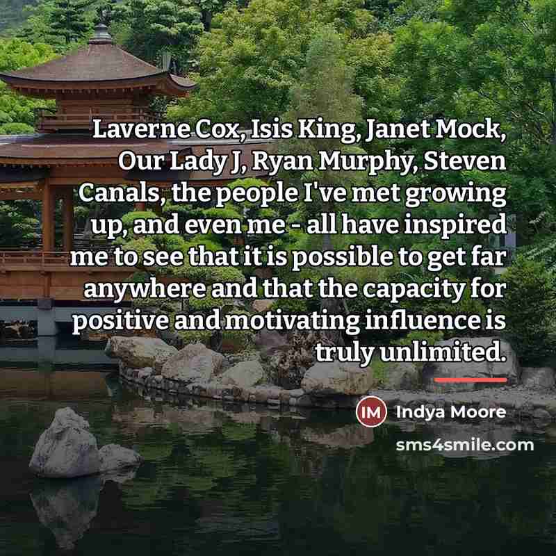 “Laverne Cox, Isis King, Janet Mock, Our Lady J, Ryan…” quote by Indya Moore