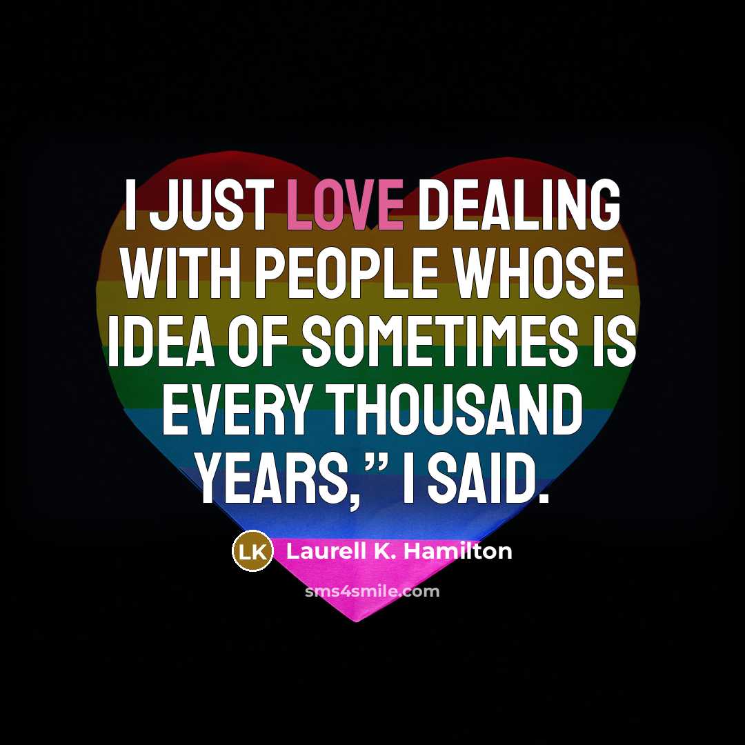 “I just love dealing with people whose idea of sometimes…” quote by Laurell K. Hamilton