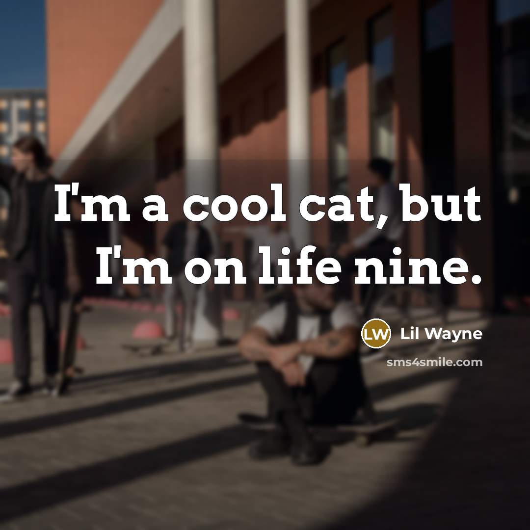 “I'm a cool cat, but I'm on life nine.…” quote by Lil Wayne