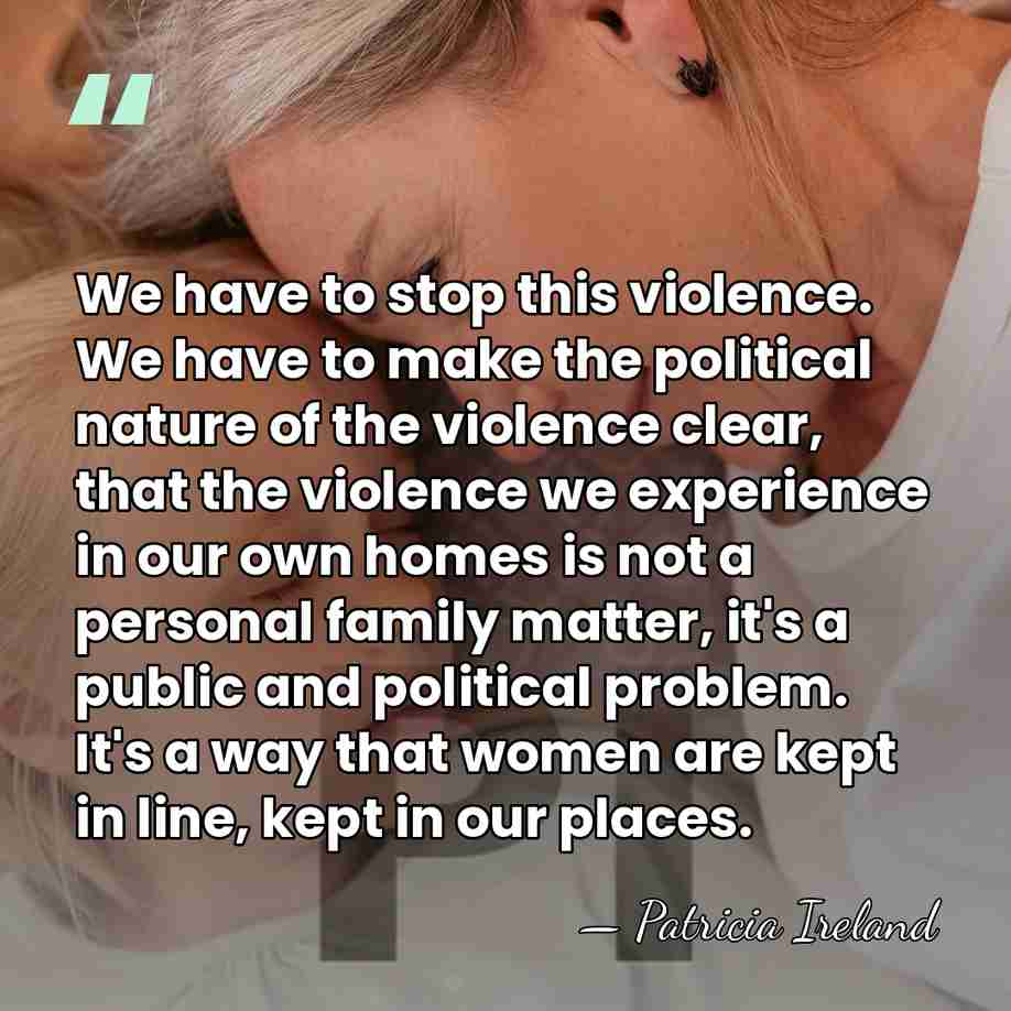 We have to stop this violence. We have to make the political&hellip; - Patricia Ireland