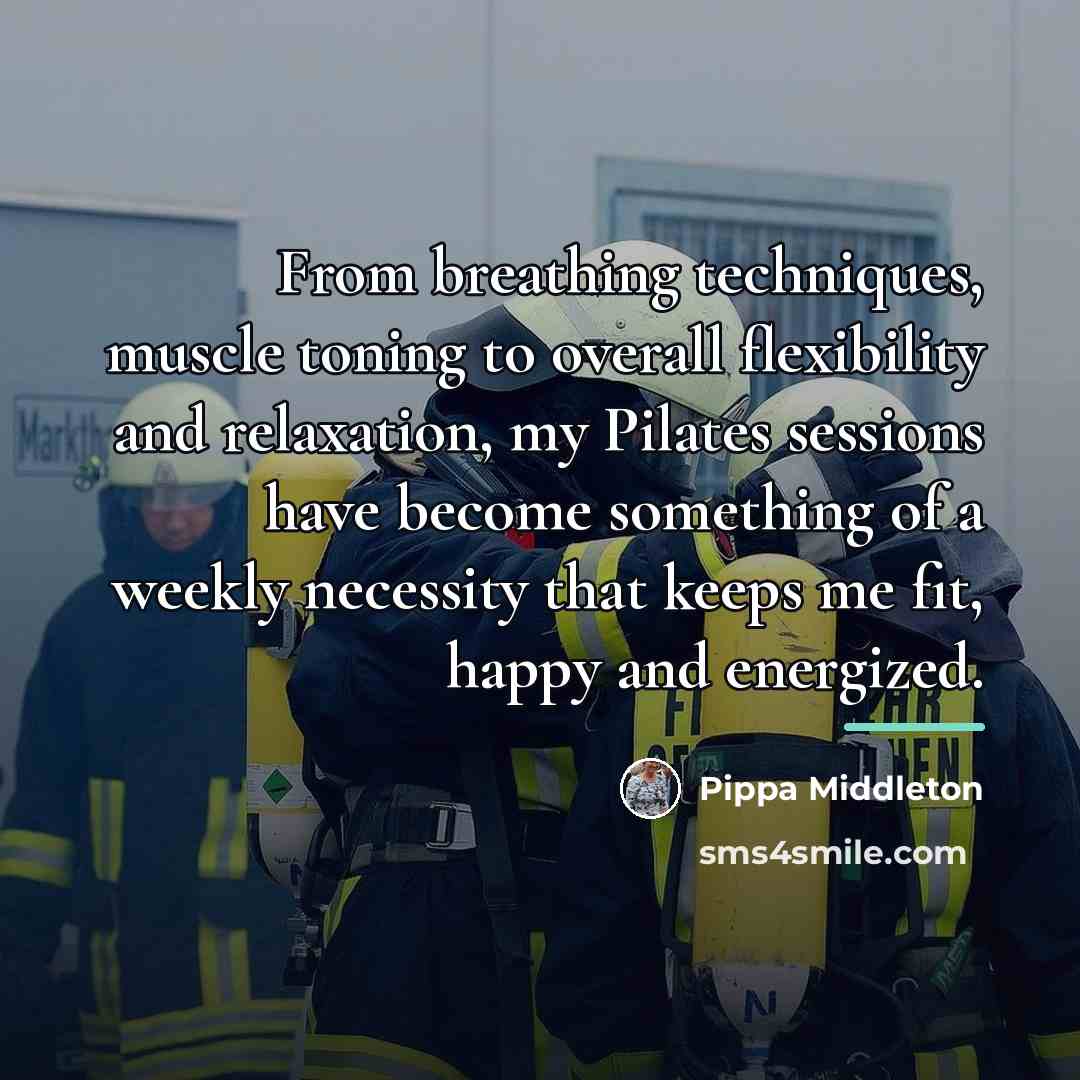 “From breathing techniques, muscle toning to overall flexibility and relaxation,…” quote by Pippa Middleton