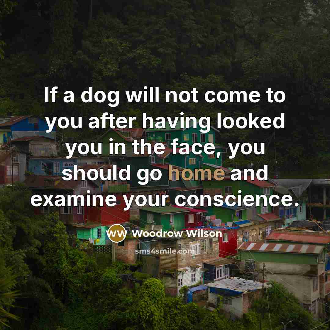 “If a dog will not come to you after having…” quote by Woodrow Wilson