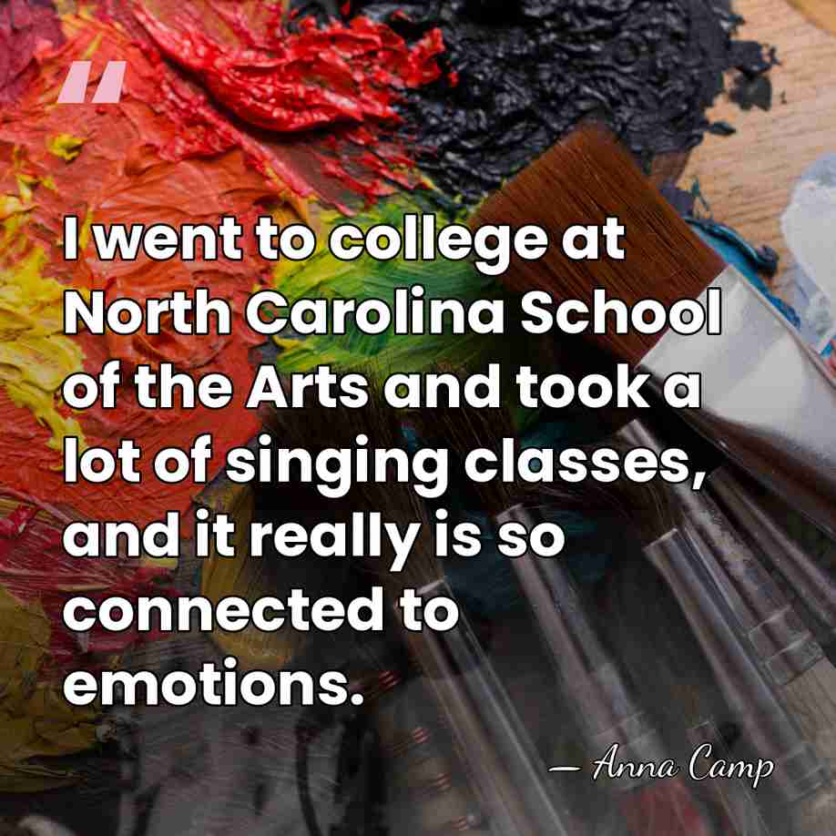 I went to college at North Carolina School of the Arts and&hellip; - Anna Camp