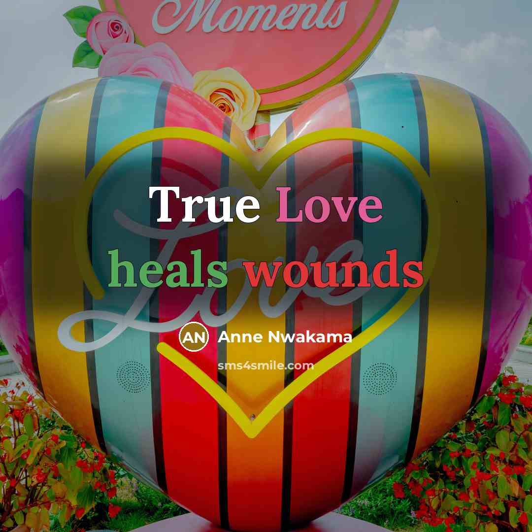 “True Love heals wounds” quote by Anne Nwakama