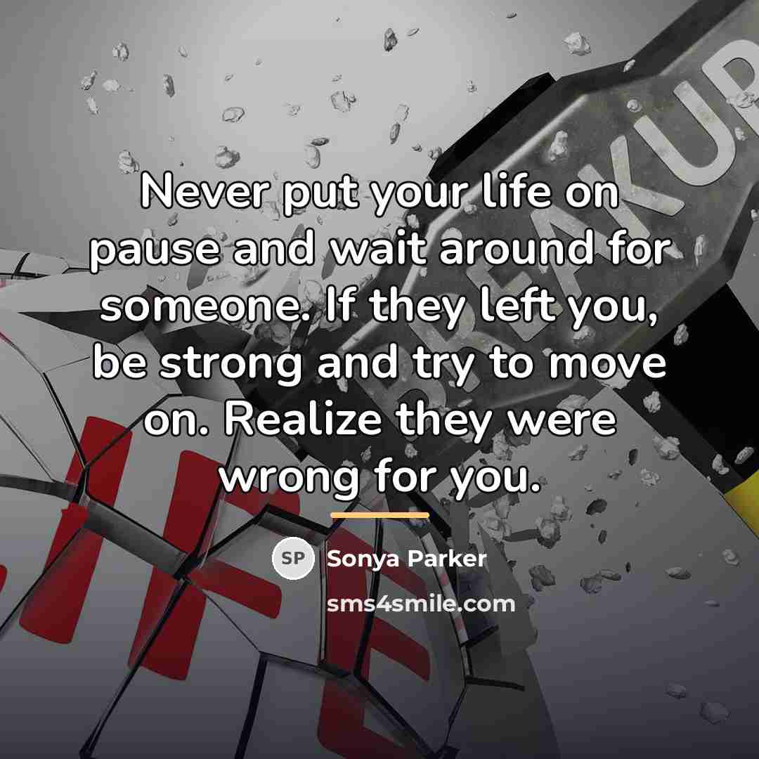 “Never put your life on pause and wait around for…” quote by Sonya Parker