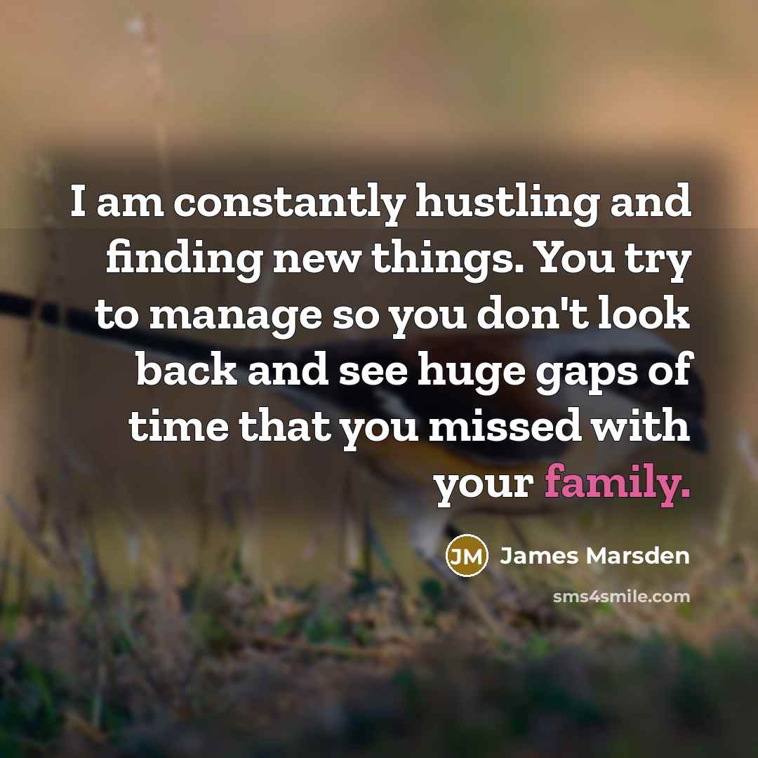 “I am constantly hustling and finding new things. You try…” quote by James Marsden