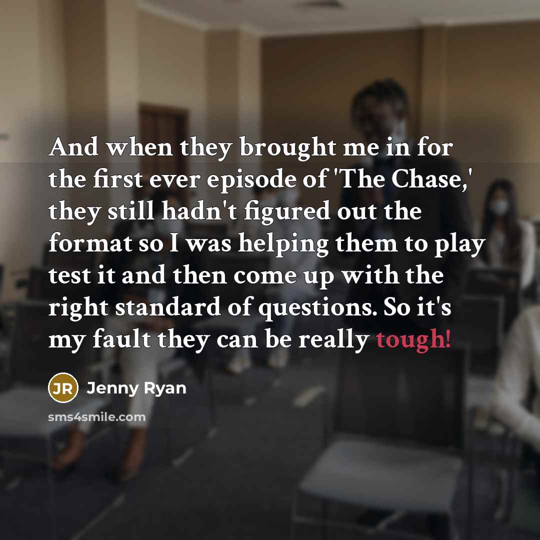 “And when they brought me in for the first ever…” quote by Jenny Ryan