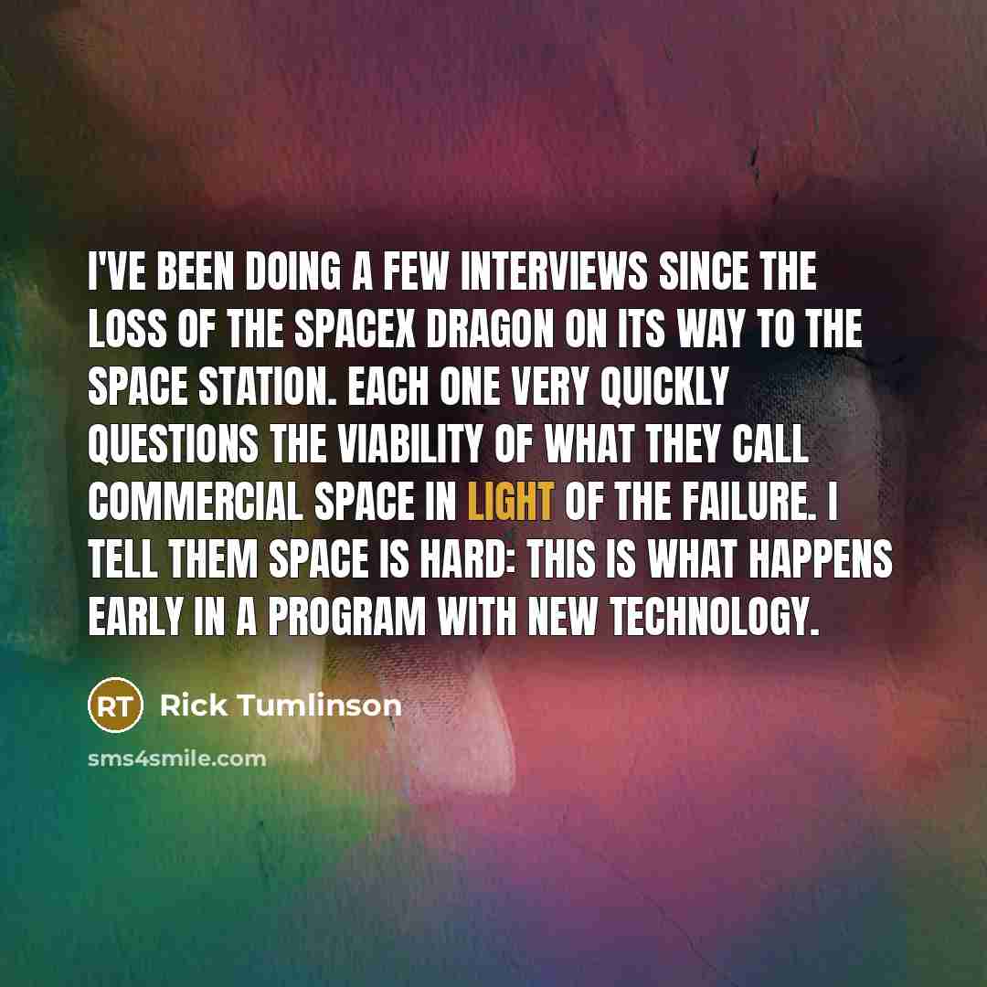 “I've been doing a few interviews since the loss of…” quote by Rick Tumlinson