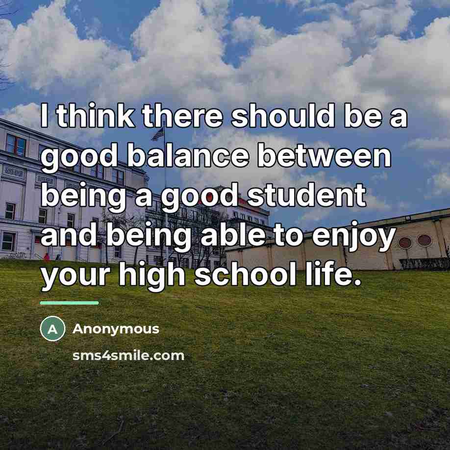 “I think there should be a good balance between being…” quote by Anonymous