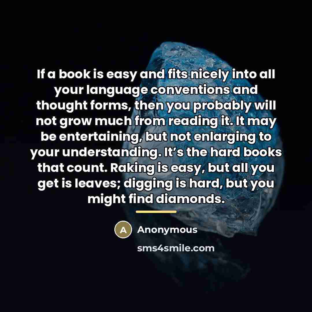 “If a book is easy and fits nicely into all…” quote by Anonymous