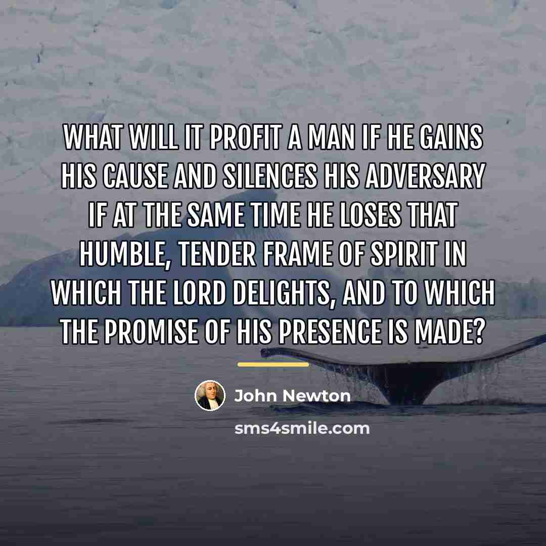 “What will it profit a man if he gains his…” quote by John Newton