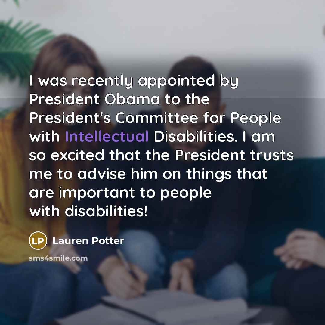 “I was recently appointed by President Obama to the President's…” quote by Lauren Potter