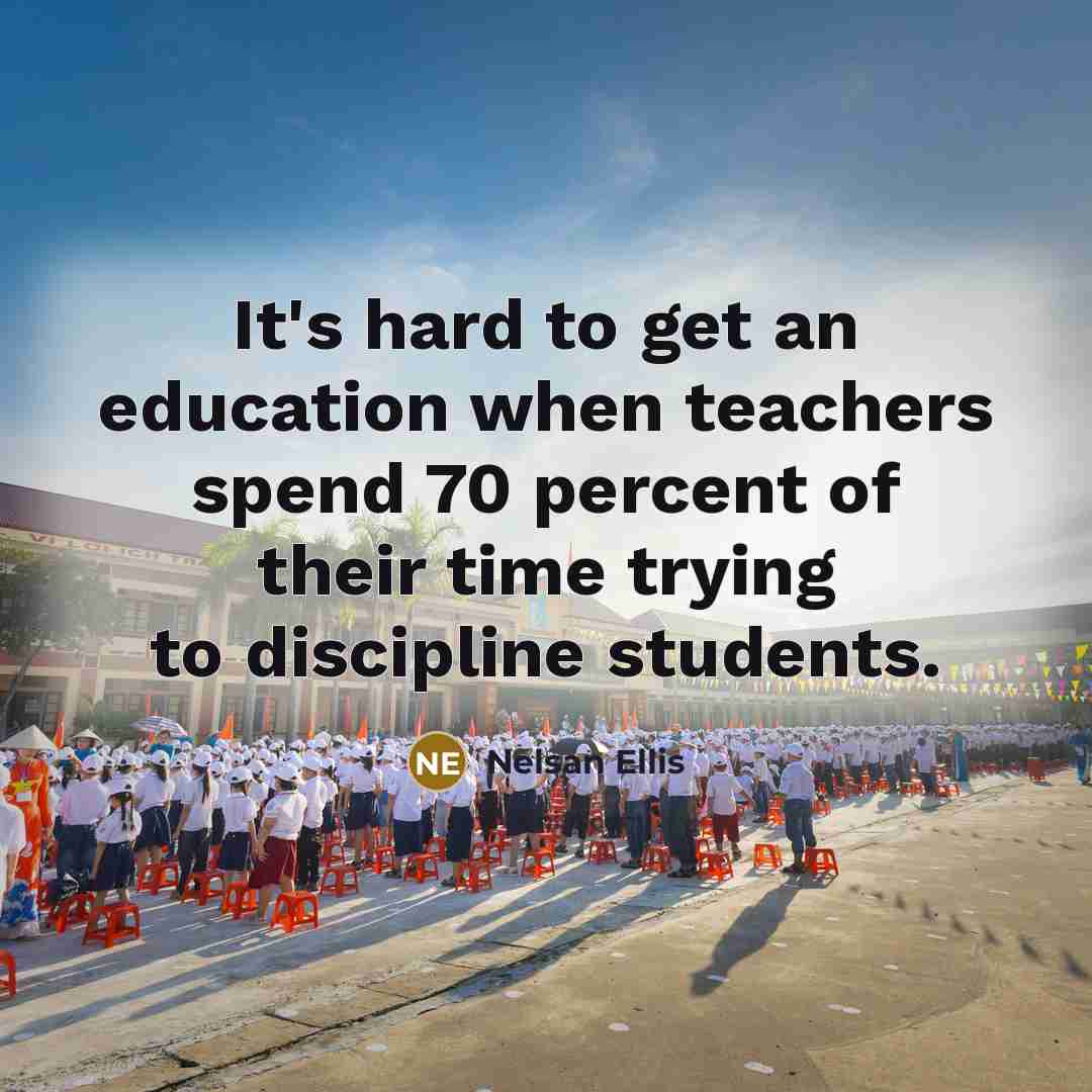 “It's hard to get an education when teachers spend 70…” quote by Nelsan Ellis