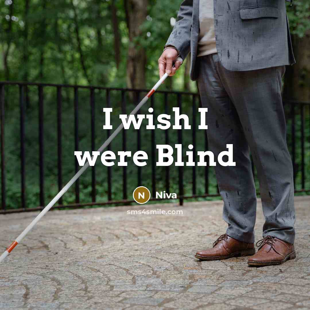 “I wish I were Blind” quote by Niva