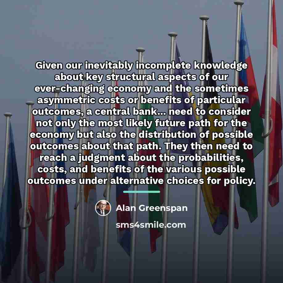 “Given our inevitably incomplete knowledge about key structural aspects of…” quote by Alan Greenspan