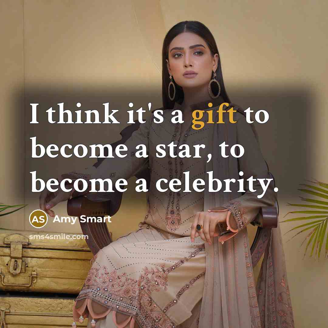 “I think it's a gift to become a star, to…” quote by Amy Smart