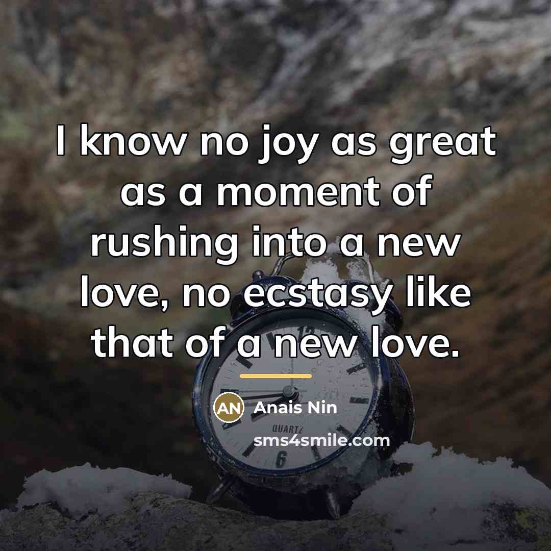 “I know no joy as great as a moment of…” quote by Anais Nin