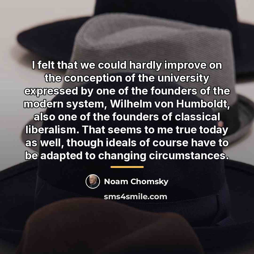 “I felt that we could hardly improve on the conception…” quote by Noam Chomsky