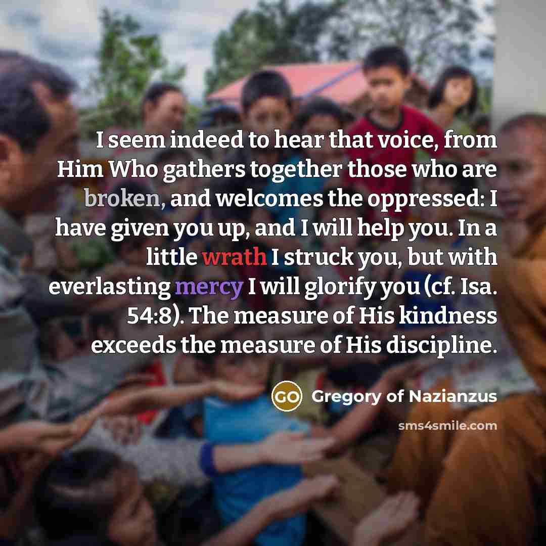 “I seem indeed to hear that voice, from Him Who…” quote by Gregory of Nazianzus