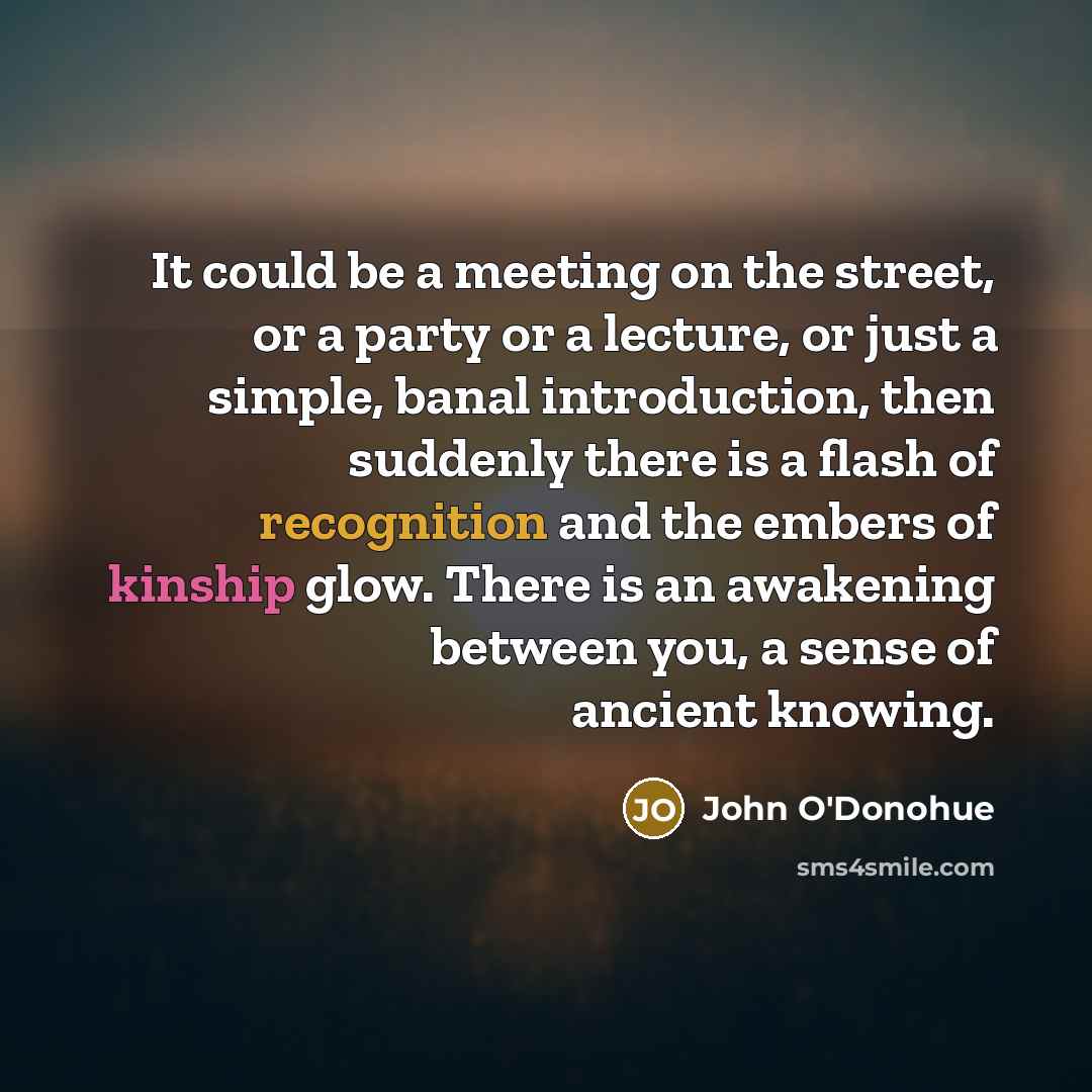 “It could be a meeting on the street, or a…” quote by John O'Donohue