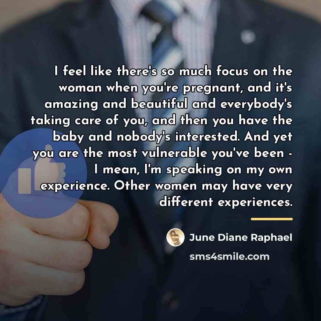 “I feel like there's so much focus on the woman…” quote by June Diane Raphael