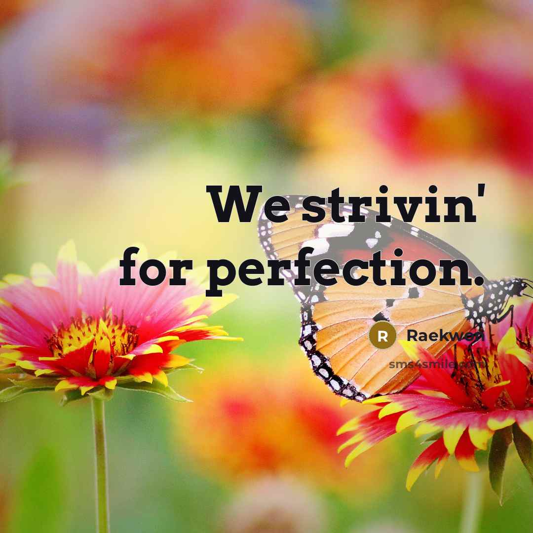 “We strivin' for perfection.…” quote by Raekwon
