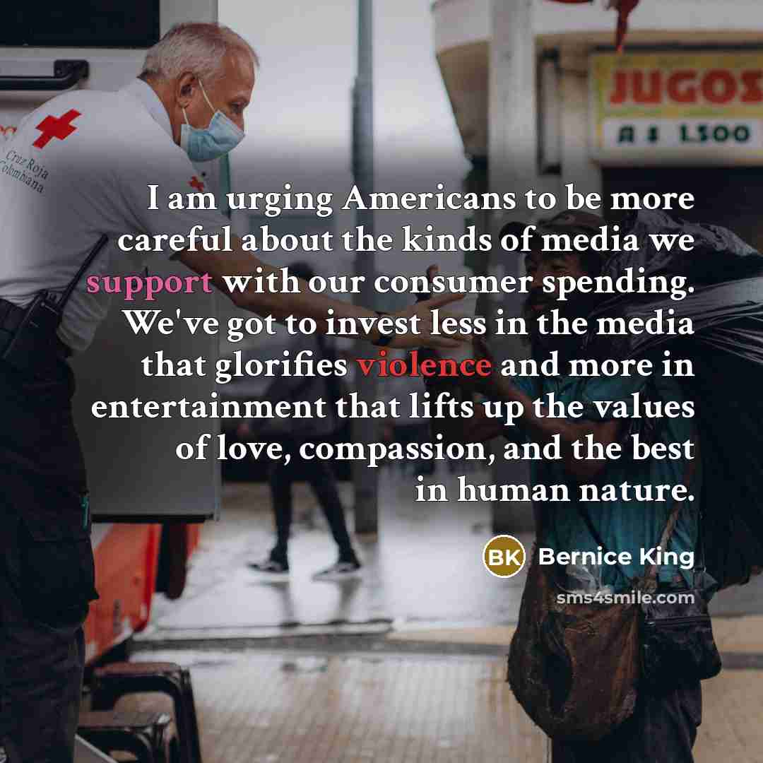 “I am urging Americans to be more careful about the…” quote by Bernice King