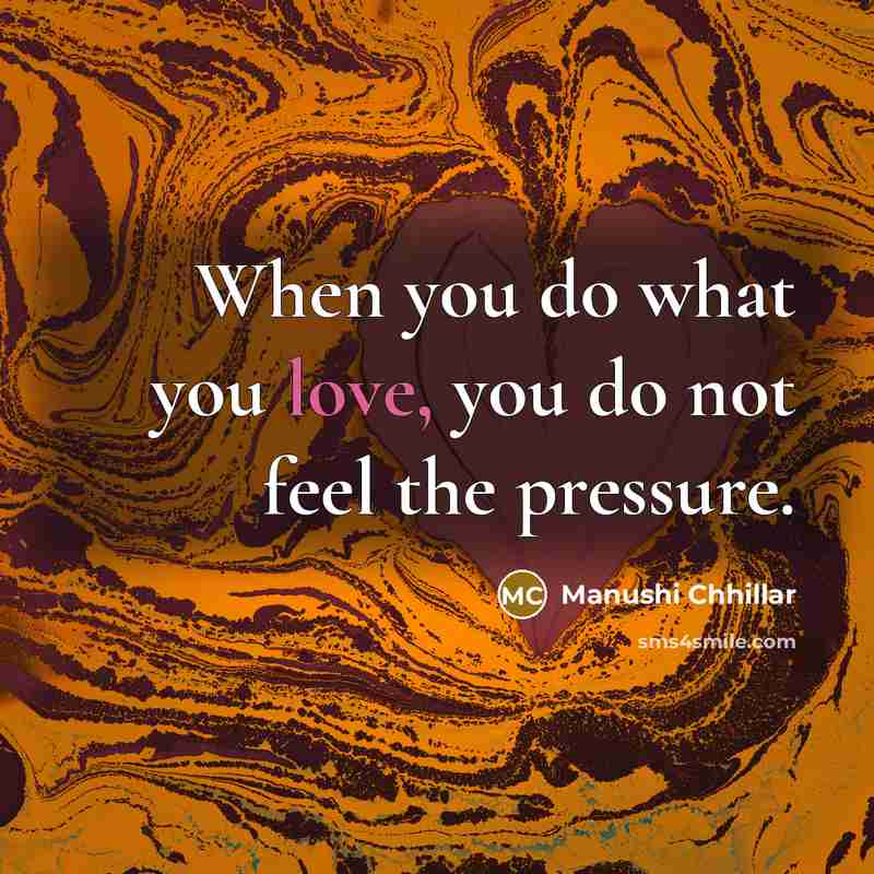 “When you do what you love, you do not feel…” quote by Manushi Chhillar