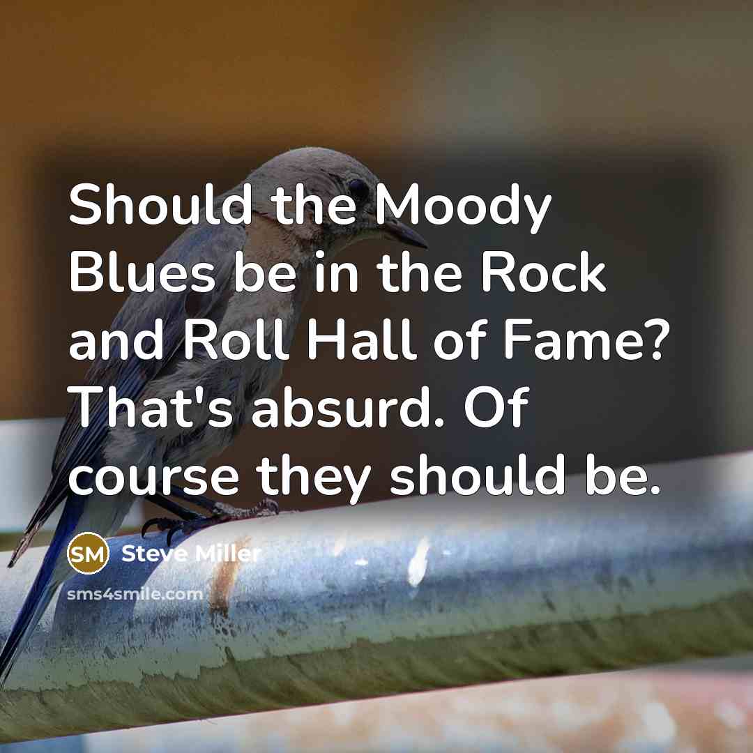 “Should the Moody Blues be in the Rock and Roll…” quote by Steve Miller