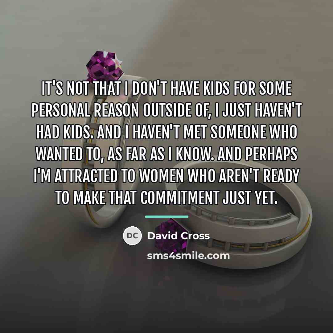 “It's not that I don't have kids for some personal…” quote by David Cross