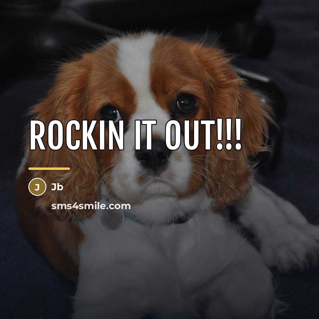 “Rockin it out!!!…” quote by Jb