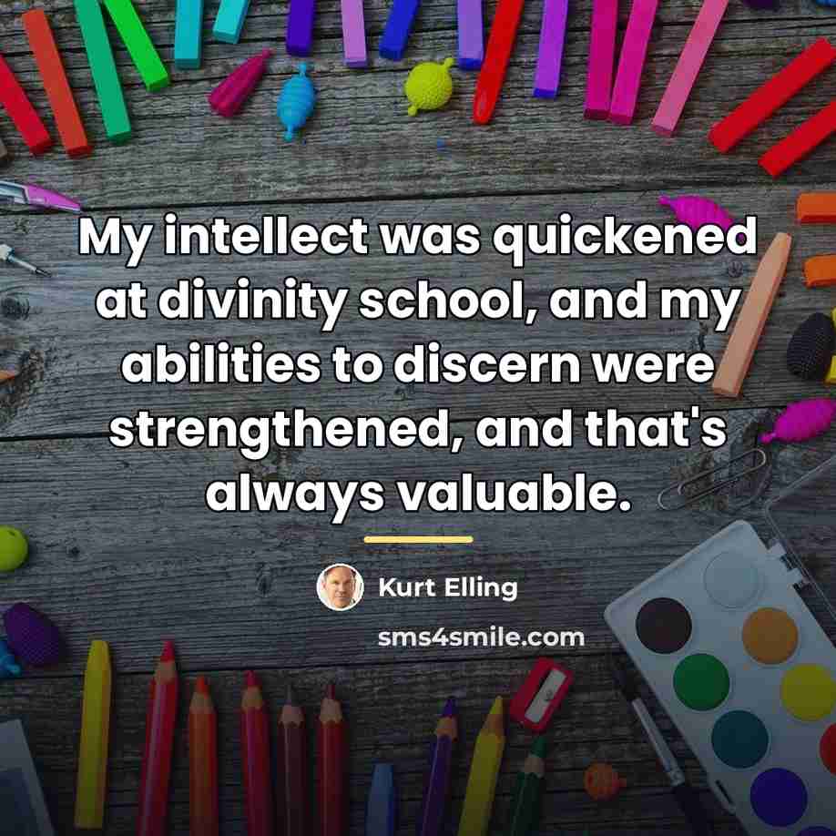 “My intellect was quickened at divinity school, and my abilities…” quote by Kurt Elling