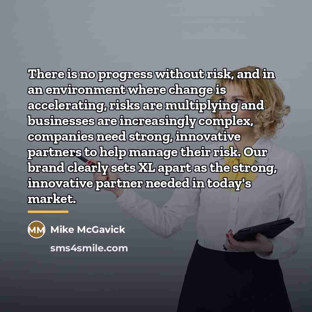 “There is no progress without risk, and in an environment…” quote by Mike McGavick