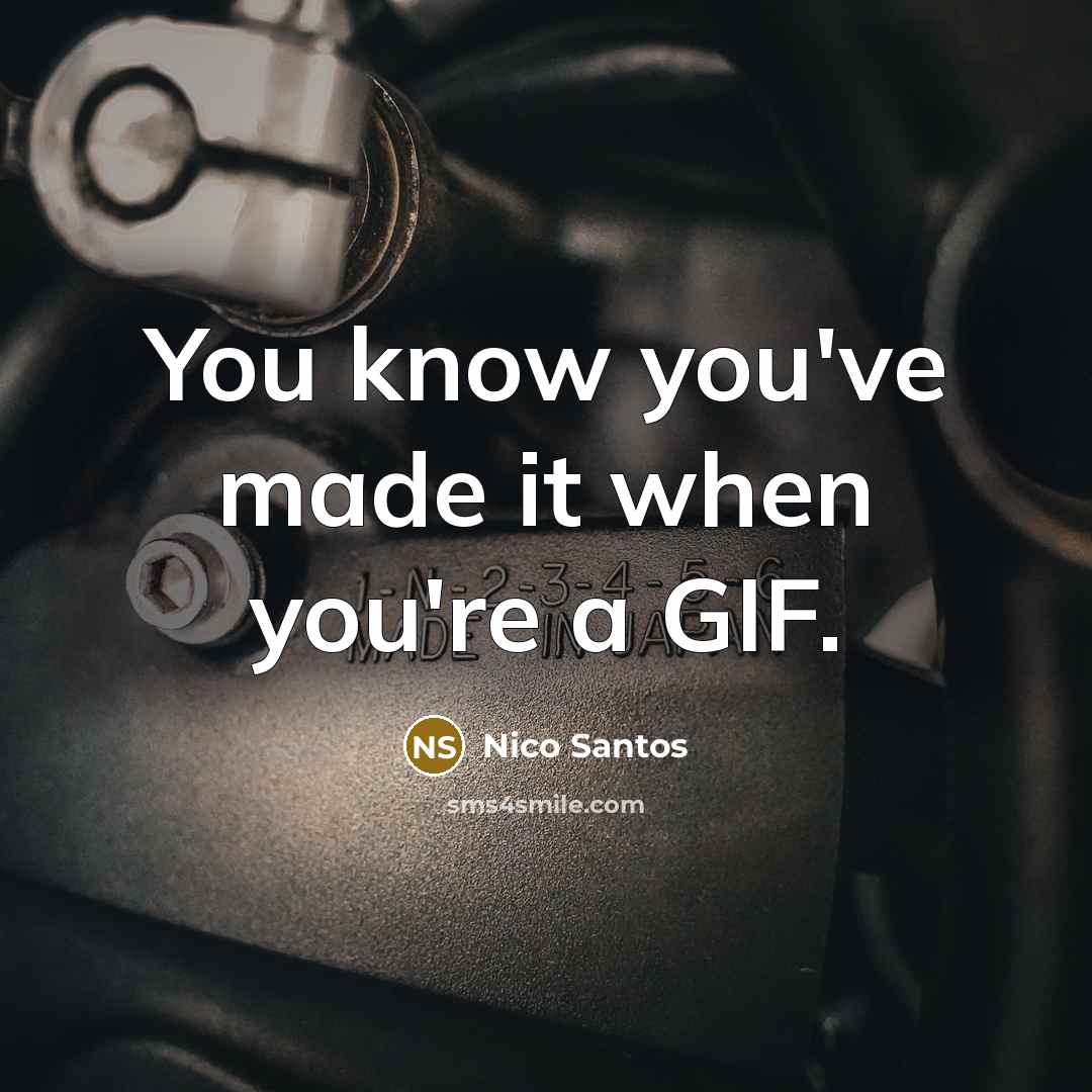 “You know you've made it when you're a GIF.…” quote by Nico Santos