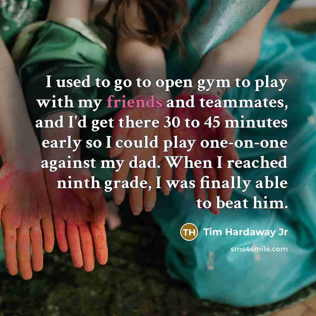 “I used to go to open gym to play with…” quote by Tim Hardaway Jr