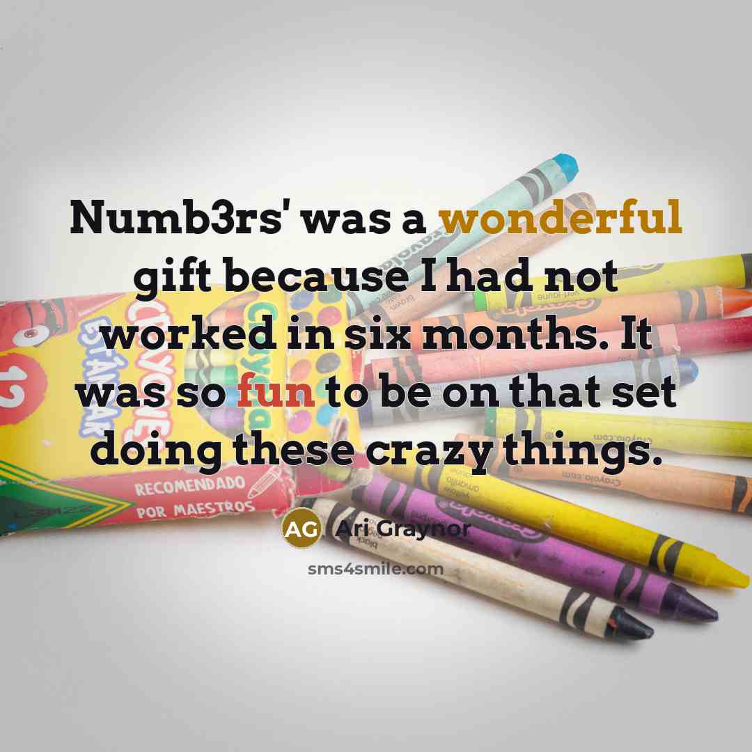 “Numb3rs' was a wonderful gift because I had not worked…” quote by Ari Graynor
